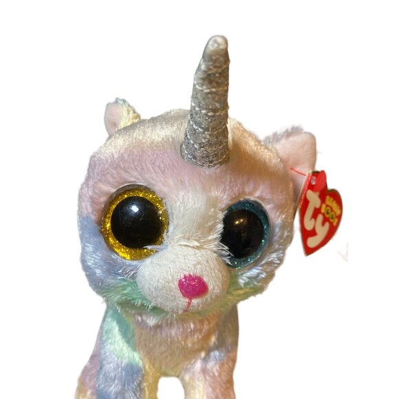 TY Beanie Boos - HEATHER the UniCat (Regular Size - 6 Inch) - Picture 2 of 12